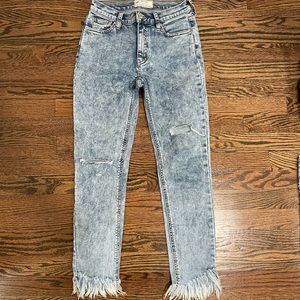 Free people great heights frayed skinny jeans
